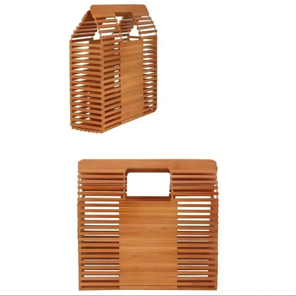 Bamboo Rectangle Shape Handbag